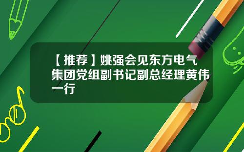 【推荐】姚强会见东方电气集团党组副书记副总经理黄伟一行