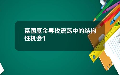 富国基金寻找震荡中的结构性机会1