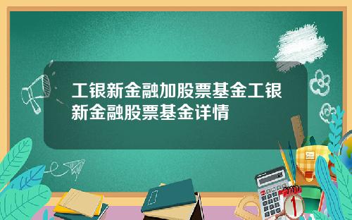 工银新金融加股票基金工银新金融股票基金详情