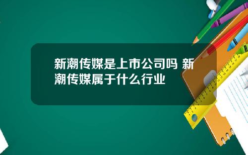 新潮传媒是上市公司吗 新潮传媒属于什么行业