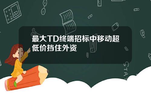 最大TD终端招标中移动超低价挡住外资