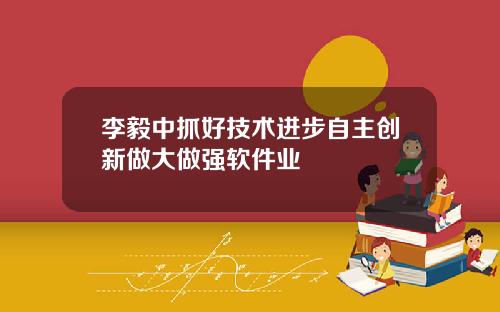 李毅中抓好技术进步自主创新做大做强软件业