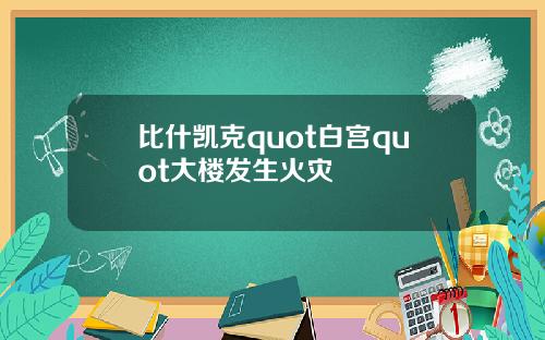 比什凯克quot白宫quot大楼发生火灾