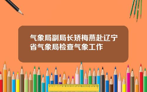 气象局副局长矫梅燕赴辽宁省气象局检查气象工作