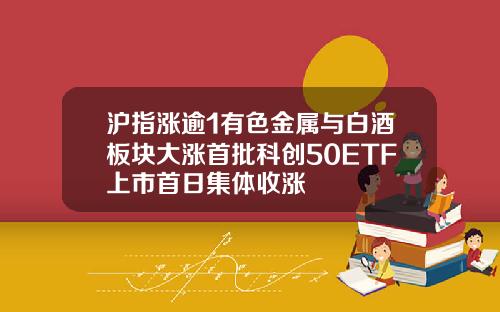 沪指涨逾1有色金属与白酒板块大涨首批科创50ETF上市首日集体收涨