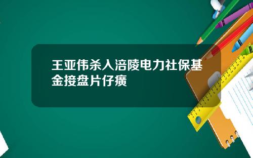 王亚伟杀入涪陵电力社保基金接盘片仔癀