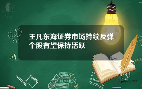 王凡东海证券市场持续反弹个股有望保持活跃