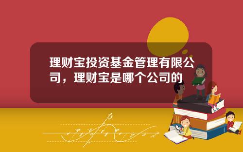 理财宝投资基金管理有限公司，理财宝是哪个公司的