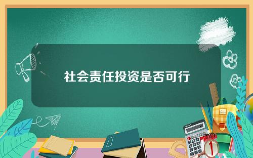 社会责任投资是否可行