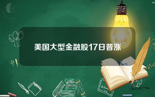 美国大型金融股17日普涨