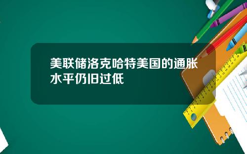 美联储洛克哈特美国的通胀水平仍旧过低