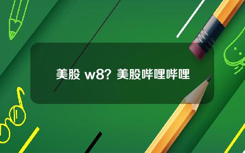 美股 w8？美股哔哩哔哩