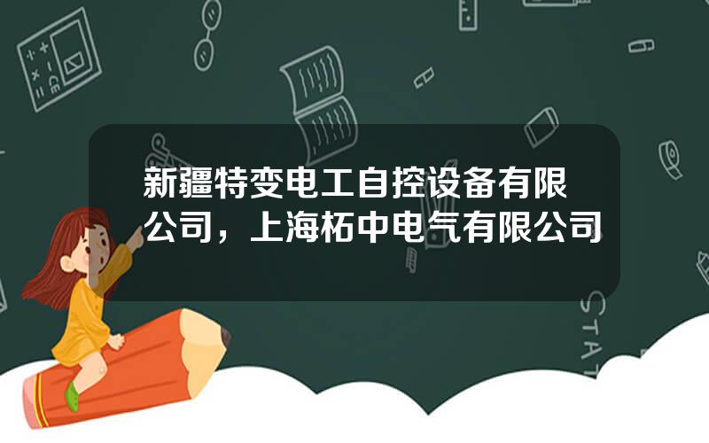 新疆特变电工自控设备有限公司，上海柘中电气有限公司