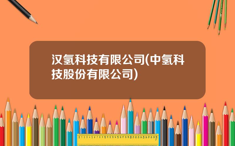 汉氢科技有限公司(中氢科技股份有限公司)