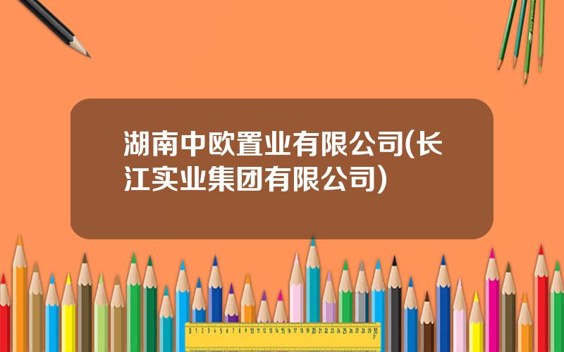 湖南中欧置业有限公司(长江实业集团有限公司)