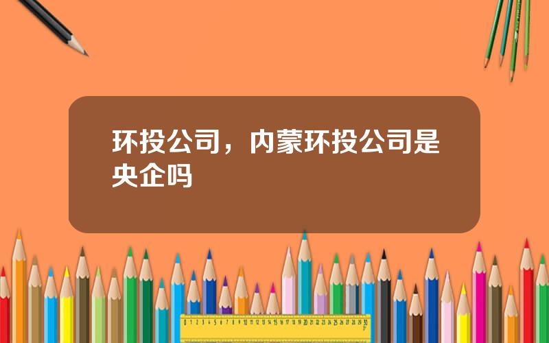 环投公司，内蒙环投公司是央企吗