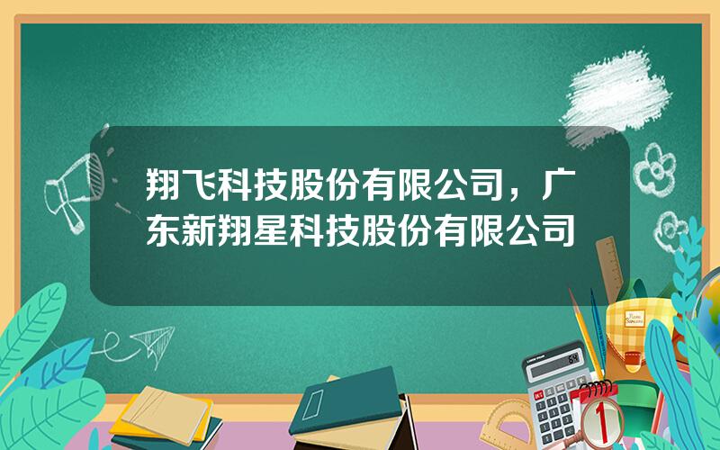 翔飞科技股份有限公司，广东新翔星科技股份有限公司