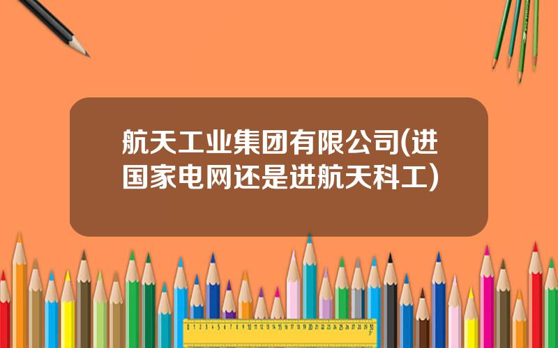 航天工业集团有限公司(进国家电网还是进航天科工)