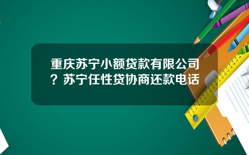 重庆苏宁小额贷款有限公司？苏宁任性贷协商还款电话